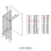 CERANO - Sprchová zástěna Walk-in Onyx Corner Cube L/P - 8 mm - hranatá vzpěra - černá matná, grafitové sklo - 60x40 cm