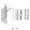 CERANO - Sprchová zástěna Walk-in Onyx Corner Cube L/P - 8 mm - hranatá vzpěra - černá matná, grafitové sklo - 70x40 cm