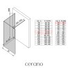 CERANO - Sprchová zástěna Walk-in Onyx Corner Cube L/P - 8 mm - hranatá vzpěra - černá matná, grafitové sklo - 80x30 cm