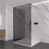CERANO - Sprchová zástěna Walk-in Onyx Corner Cube L/P - 8 mm - hranatá vzpěra - černá matná, grafitové sklo - 80x40 cm