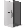 CERANO - Sprchová zástěna Walk-in Onyx Corner Cube L/P - 8 mm - hranatá vzpěra - černá matná, grafitové sklo - 80x40 cm
