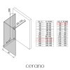 CERANO - Sprchová zástěna Walk-in Onyx Corner Cube L/P - 8 mm - hranatá vzpěra - černá matná, mléčné sklo - 120x30 cm