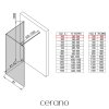 CERANO - Sprchová zástěna Walk-in Onyx Corner Cube L/P - 8 mm - hranatá vzpěra - černá matná, mléčné sklo - 30x30x200 cm