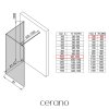 CERANO - Sprchová zástěna Walk-in Onyx Corner Cube L/P - 8 mm - hranatá vzpěra - černá matná, transparentní sklo - 100x30 cm