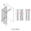 CERANO - Sprchová zástěna Walk-in Onyx Corner Cube L/P - 8 mm - hranatá vzpěra - černá matná, transparentní sklo - 70x30 cm