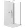 CERANO - Sprchová zástěna Walk-in Onyx Corner Round L/P - 8 mm - kulatá vzpěra - chrom, transparentní sklo - 80x40 cm