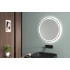 CERANO - Koupelnové LED zrcadlo Vito, kovový rám - černá matná - Ø 60 cm - 2 JAKOST