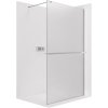 CERANO - Sprchová zástěna Walk-in Onyx Cube L/P - 8 mm - hranatá vzpěra + polička/držák na ručníky - chrom, mléčné sklo - 30x200 cm