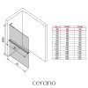 CERANO - Sprchová zástěna Walk-in Onyx L-pravá vzpěra + polička/držák na ručníky - 8 mm - chrom, grafitové sklo - 30x200 cm