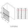 CERANO - Sprchová zástěna Walk-in Onyx L-pravá vzpěra + polička/držák na ručníky - 8 mm - chrom, transparentní sklo - 40x200 cm