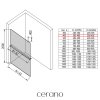 CERANO - Sprchová zástěna Walk-in Onyx Top Round L/P - 8 mm - kulatá vzpěra + polička/držák na ručníky - chrom, transparentní sklo - 40x200 cm