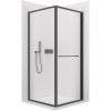CERANO - Sprchový kout Versaro L/P - 6 mm - černá matná, transparentní sklo - 80x90 cm - zasouvací