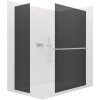 CERANO - Sprchová zástěna Walk-in Crystal T L/P - 10 mm - bezvzpěrový systém + polička/držák na ručníky - chrom, grafitové sklo- 140x130 cm