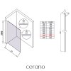 CERANO - Sprchová zástěna Walk-in Crystal L/P - 10 mm - bezvzpěrový systém - chrom, transparentní sklo - 150x200 cm