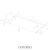CERANO - Deska pod umyvadlo Navira Pro - černá matná - 141x46,5x3,6 cm