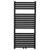 CERANO - Koupelnový radiátorový set Luigino - kombinované výtápění, wifi tyč - středové připojení 50 mm - 300W - černá matná - 970x450 mm