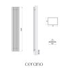 CERANO - Koupelnový radiátorový set Pyricus - ústřední vytápění - středové připojení 50 mm - 643W - černá matná - 1600x290 mm