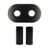 CERANO - Koupelnový radiátorový set Pyricus - ústřední vytápění - středové připojení 50 mm - 643W - černá matná - 1600x290 mm