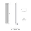 CERANO - Koupelnový radiátorový set Pyricus - ústřední vytápění - středové připojení 50 mm - 721W - černá matná - 1800x290 mm