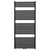 CERANO - Koupelnový radiátorový set Vincenzo - ústřední vytápění - středové připojení 50 mm - 600W - černá matná - 1330x600 mm