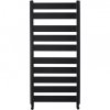 CERANO - Koupelnový radiátorový set Marco - ústřední vytápění - boční připojení - 816W - černá matná - 1125x550 mm