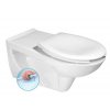 HANDICAP závěsná WC mísa prodloužená 37,5x73 cm, Rimless, bílá