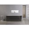 CERANO - Volně stojící akrylátová vana Bianco, levá - černá matná/bílá lesklá - 170x80 cm