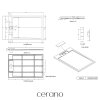 CERANO - Sprchová vanička obdélníková Loro - litý mramor - bílá matná - 120x80x3,5 cm - 2. jakost