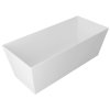 KVADRIE vana 1590x650x550mm, litý mramor, objem 360l, bílá lesk