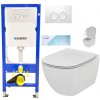 GEBERIT DuofixBasic s bílým tlačítkem DELTA21 + WC Ideal Standard Tesi se sedátkem SoftClose, AquaBlade 458.103.00.1 21BI TE1