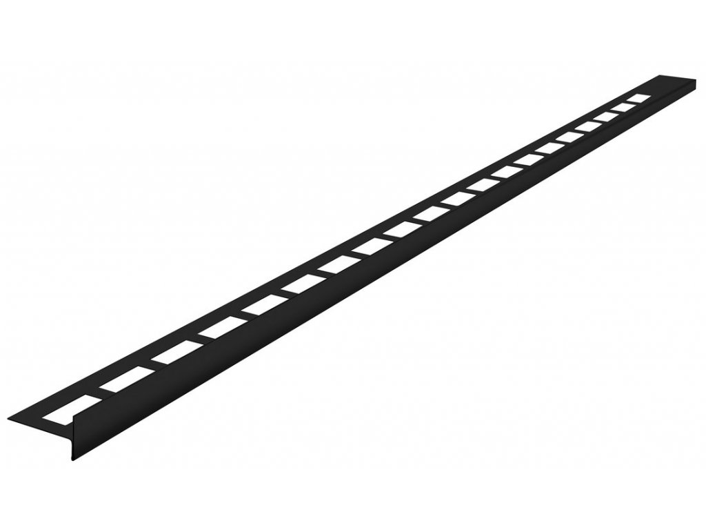 396132 spadova lista prava vyska 10 mm delka 1000 mm cerna mat