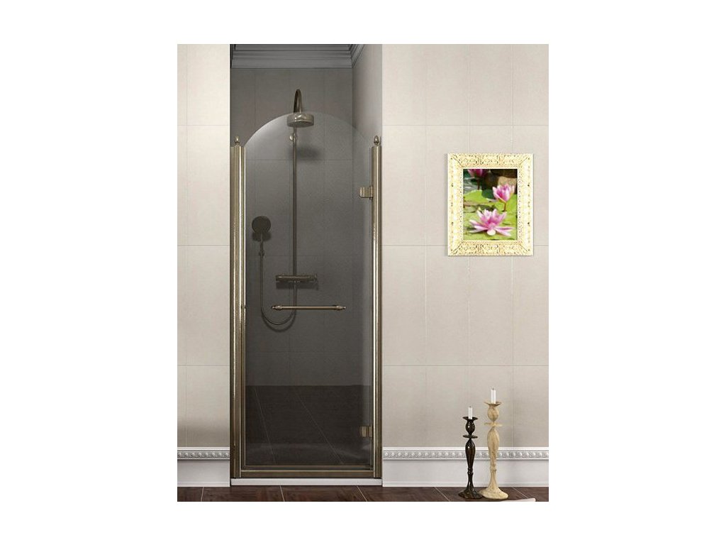 62939 antique sprchove dvere otocne 900mm prave cire sklo bronz