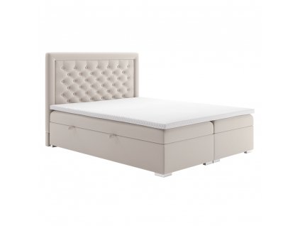 164694 postel boxspring kremova 160x200 dorman