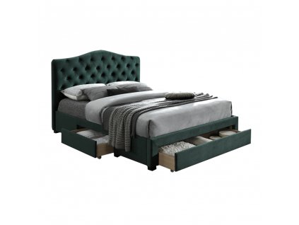 170808 postel smaragdova velvet latka 160x200 kesada