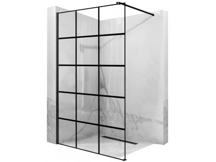 176820 4 rea sprchova zastena walk in bler 1 cerna transparentni 120x195 cm l p