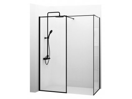 205290 rea sprchovy kout walk in bler cerna transparentni 90x100 cm