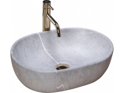 Umývadlo na dosku Lara - mramor - 48,5x35 cm