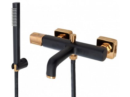 Nástenná vaňová batéria Salto B6352, čierno / zlatá