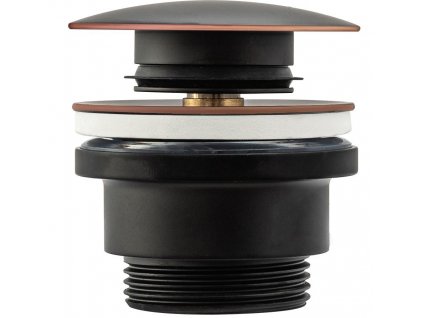 Umývadlový výpust - 5/4“ click-clack - univerzálny - čierna matná