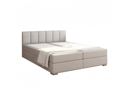 163413 boxspringova postel 160x200 svetle seda riana komfort