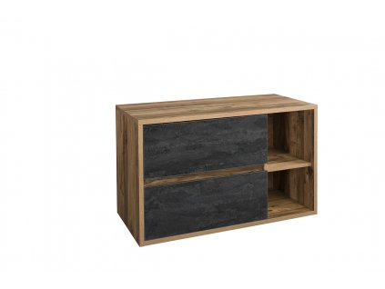 307671 via domo koupelnova skrinka pod umyvadlo na desku hampton concrete seda 100x60x46 cm