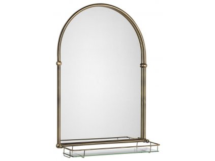 85772 tiga zrcadlo s polici 48x67cm bronz