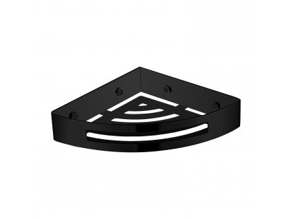 UNI rohová sprchová polica, 21 x 21 x 5 cm - čierna