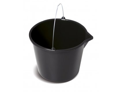 295507 vedro stavebni s nalevkou bucket cerne 16l