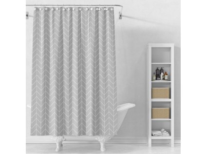 330720 sprchovy zaves 180x180cm vinyl seda geometrie