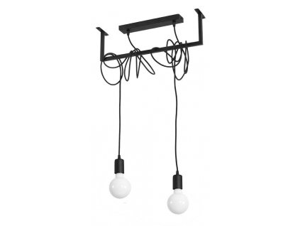 Stropná závesná lampa - Salamanca 2 - čierna