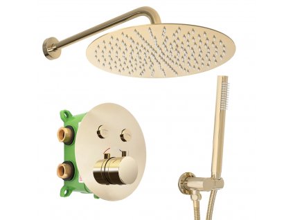 Lungo Miler Podomietková sprchový set s termostatom P6714 + BOX - zlatá