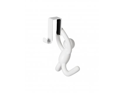 Umbra - Háčik na dvierka Buddy - biela - 13x6x8 cm - sada 2 ks