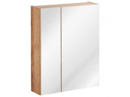 298936 comad koupelnova skrinka se zrcadlem capri oak prirodni 60x75x16 cm