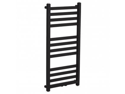 CERANO - Kúpeľňový radiátor Fulgidus - bočné pripojenie - 503W - čierna matná - 880x430 mm